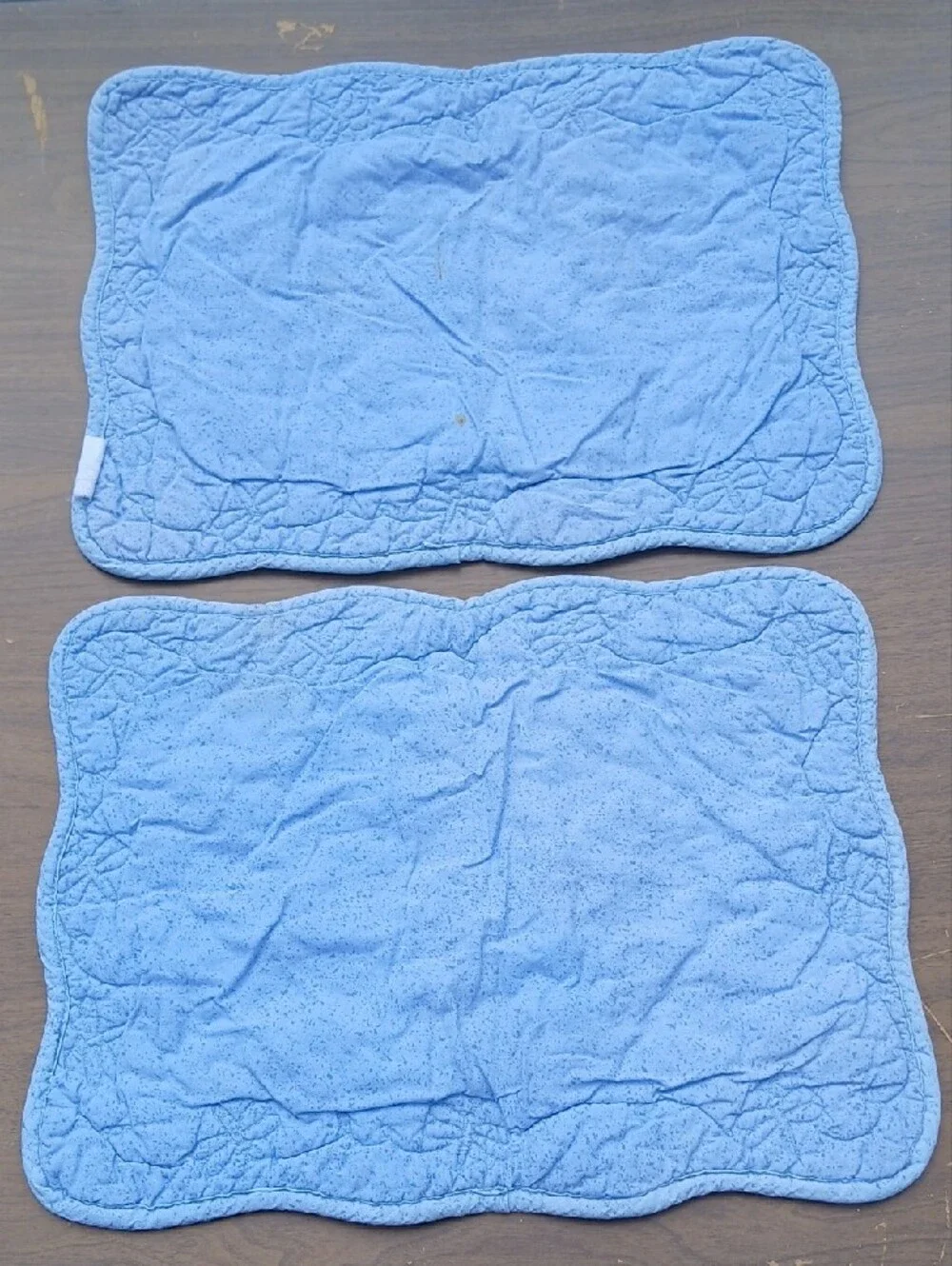 Vintage Blue Bunny Quilted Placemat Set of 2